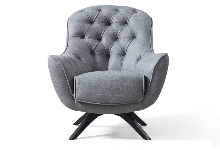 Gri Modern Tekli Koltuk